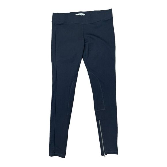 CAbi #196 Ponte Knit Leggings Ankle Zip Womens Size S Black Mid Rise Pull On - Picture 1 of 8